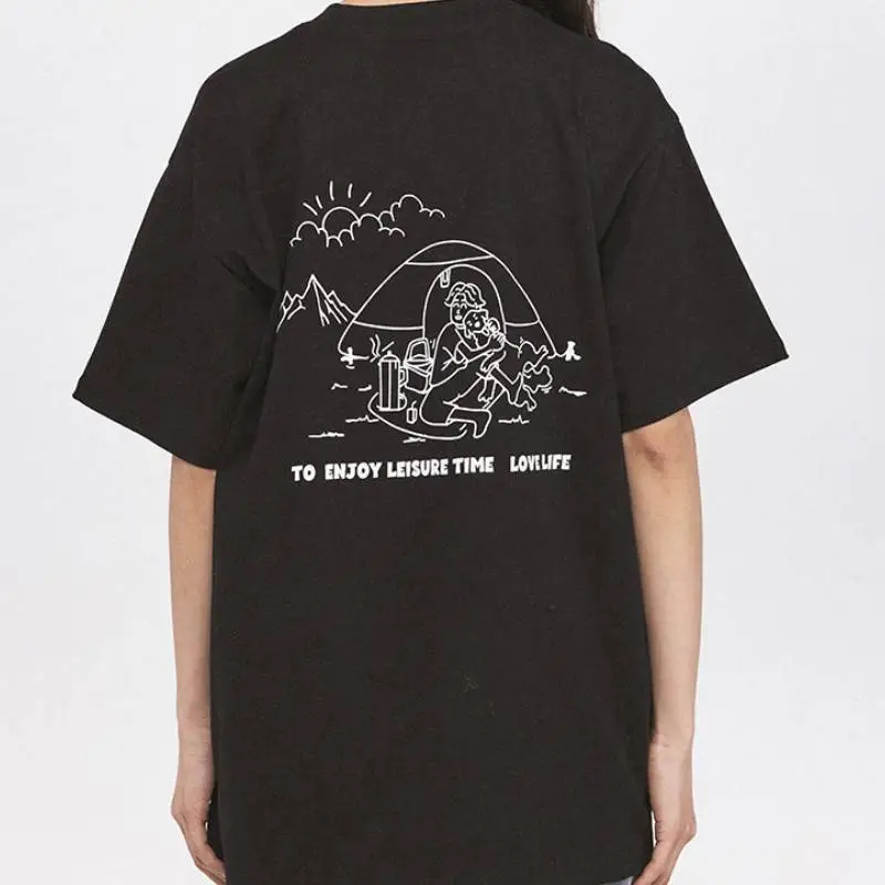 Printed Oversize Short sleeved T shirt-9
