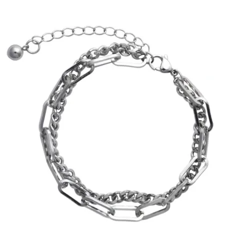 Stainless Steel Double-Layer Trendy Bracelet