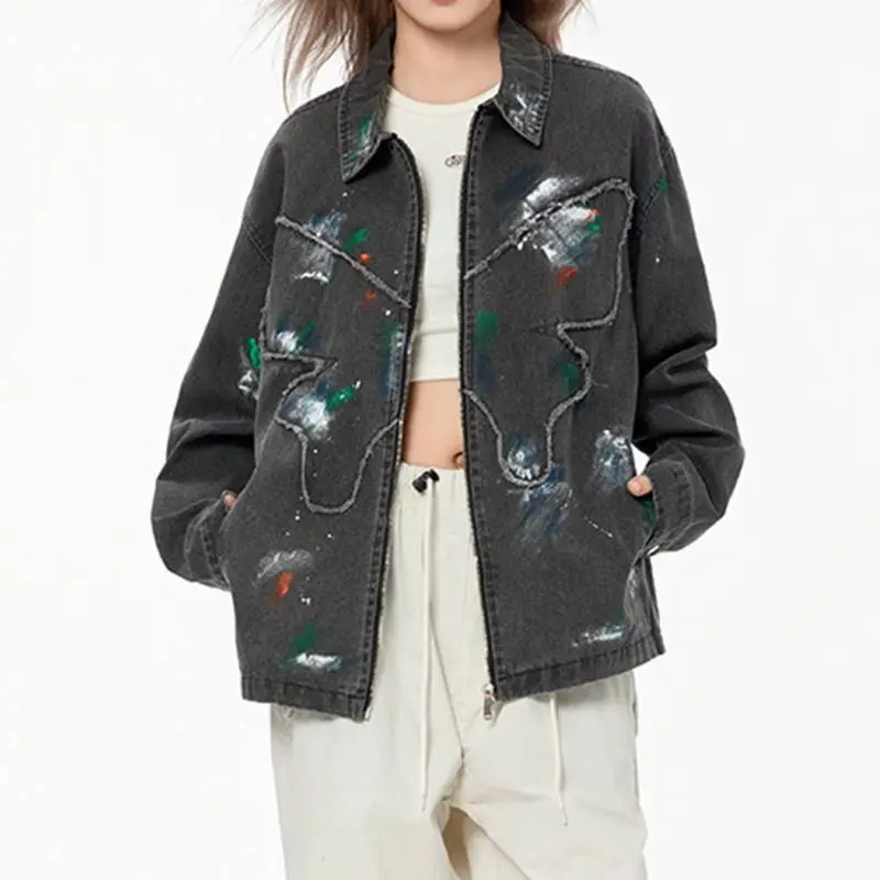 Butterfly Vintage Denim Jacket-6