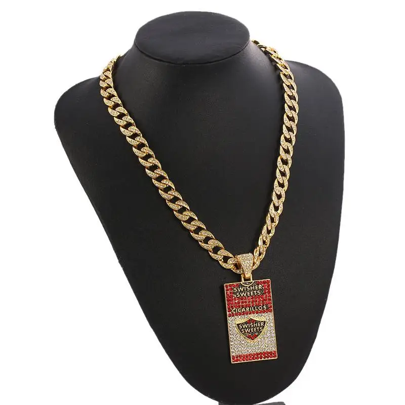 Punk Diamond Pendant Hip Hop Necklace-1