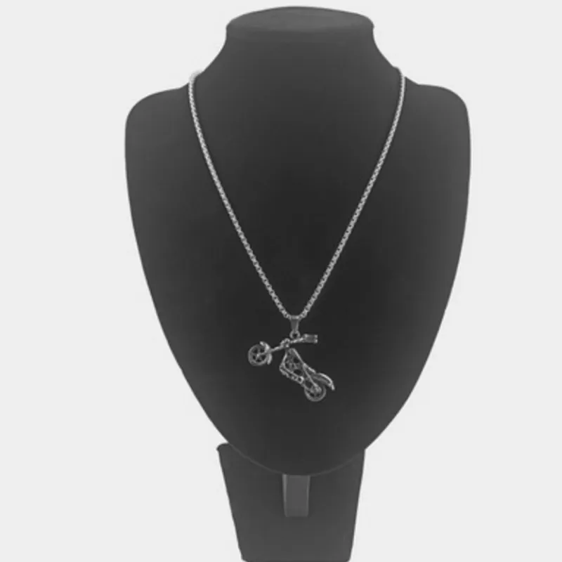Stainless Steel Motorcycle Necklace-4