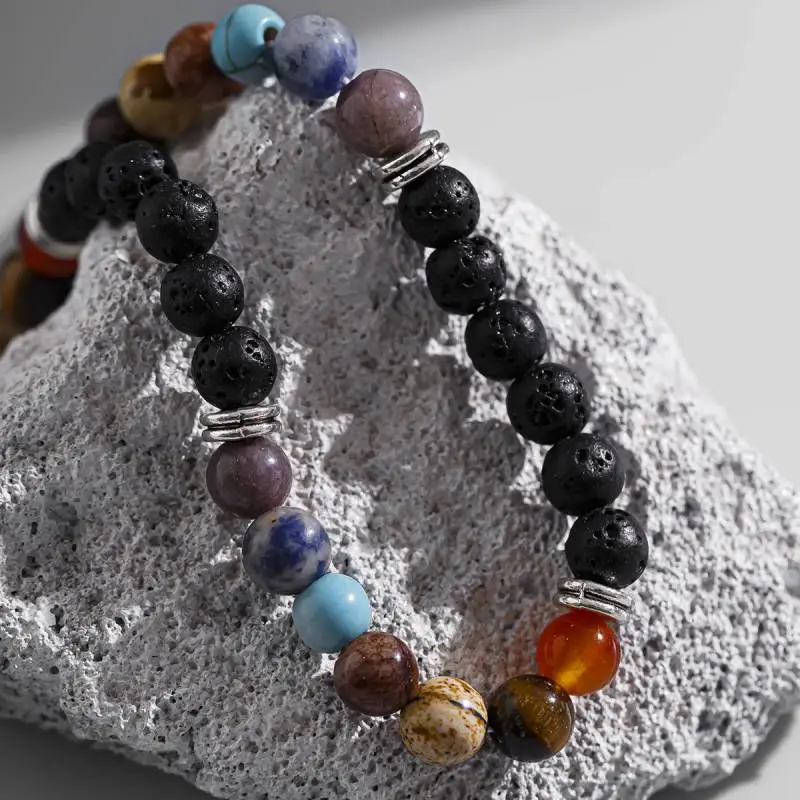 Retro Colored Beaded Necklace-4