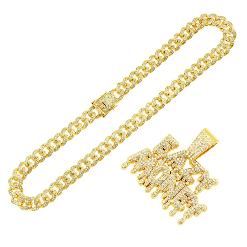 Creative Splicing Letter Pendant Necklace-3