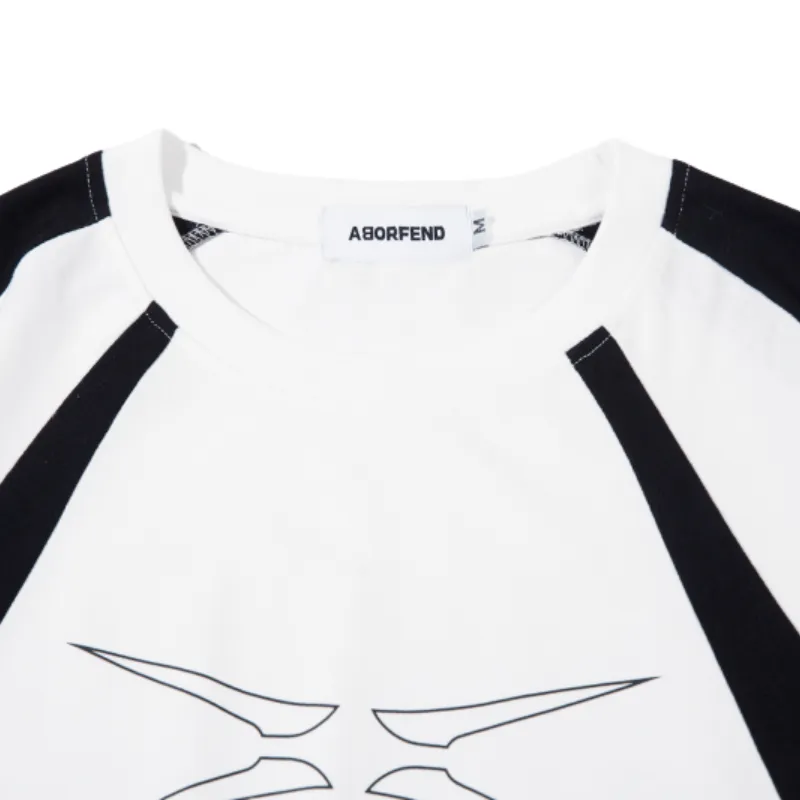 Printing Color Splicing Short Sleeve T shirt-6