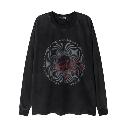 High Street Letter Printing Loose Crewneck Sweatshirt