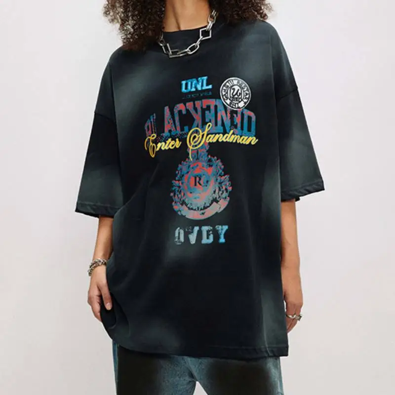 Trendy Retro Hand Painted Street T Shirt-6
