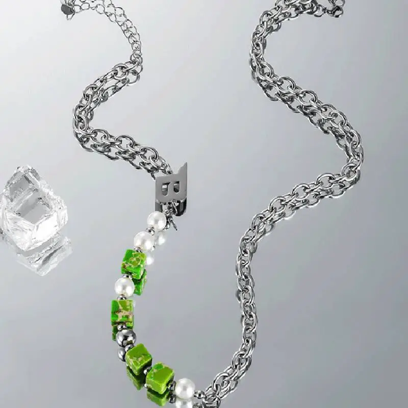 New Pearl Stitching Necklace-3