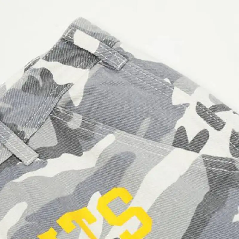 Loose Retro Camouflage Crowd Pants-7