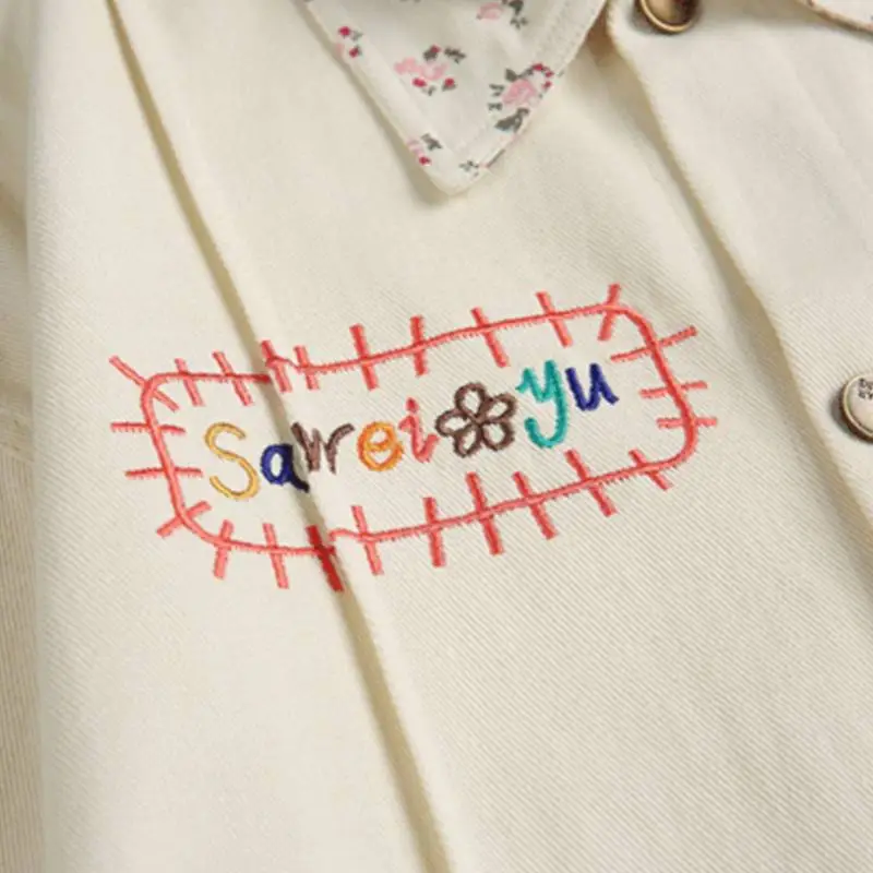 Retro Hip Hop Embroidered Workwear Casual Jacket-3