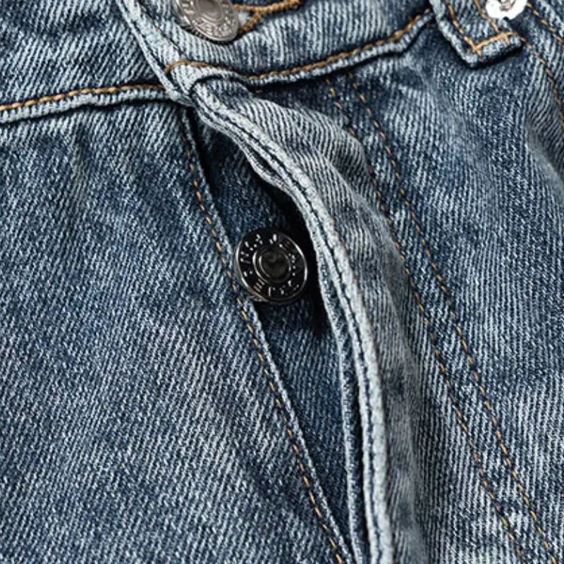 Deconstructed Side Seam Patchwork Jeans-5