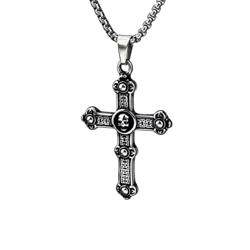 Cross Stainless Steel Skull Vintage Necklace