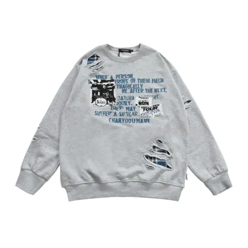 Ramen Cloth Letter Illustration Printed Sweatshirt