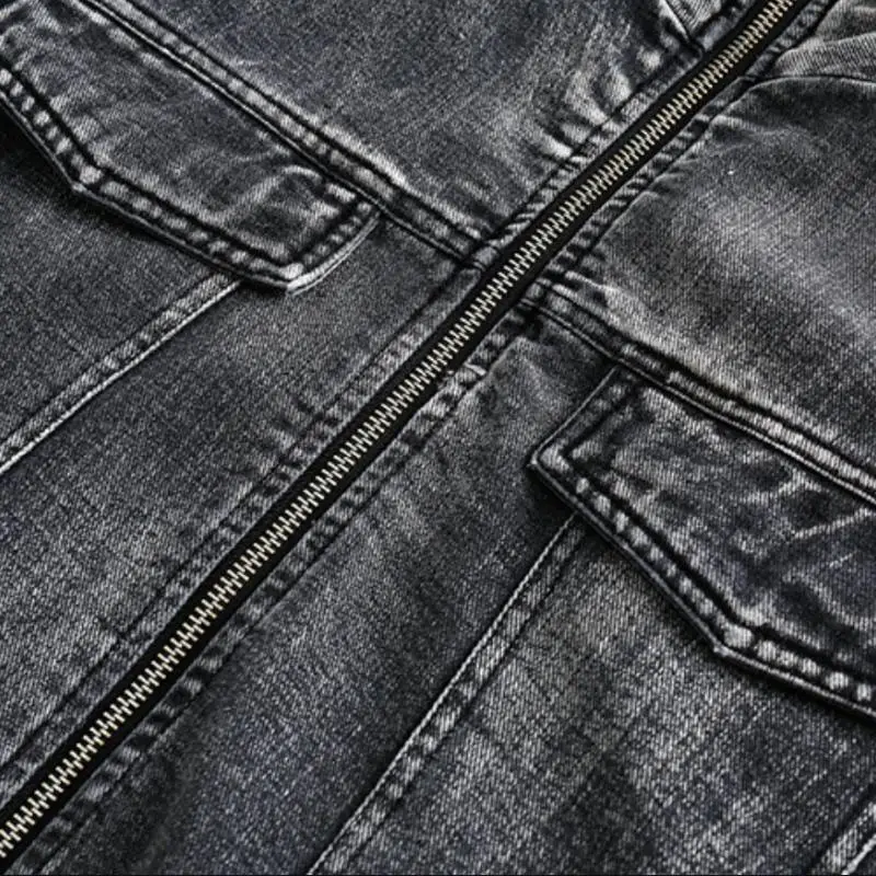 Retro Washed Denim Jacket-3