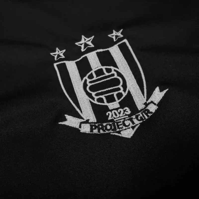 Stitching Football Short sleeved Retro Niche Loose T shirt-3