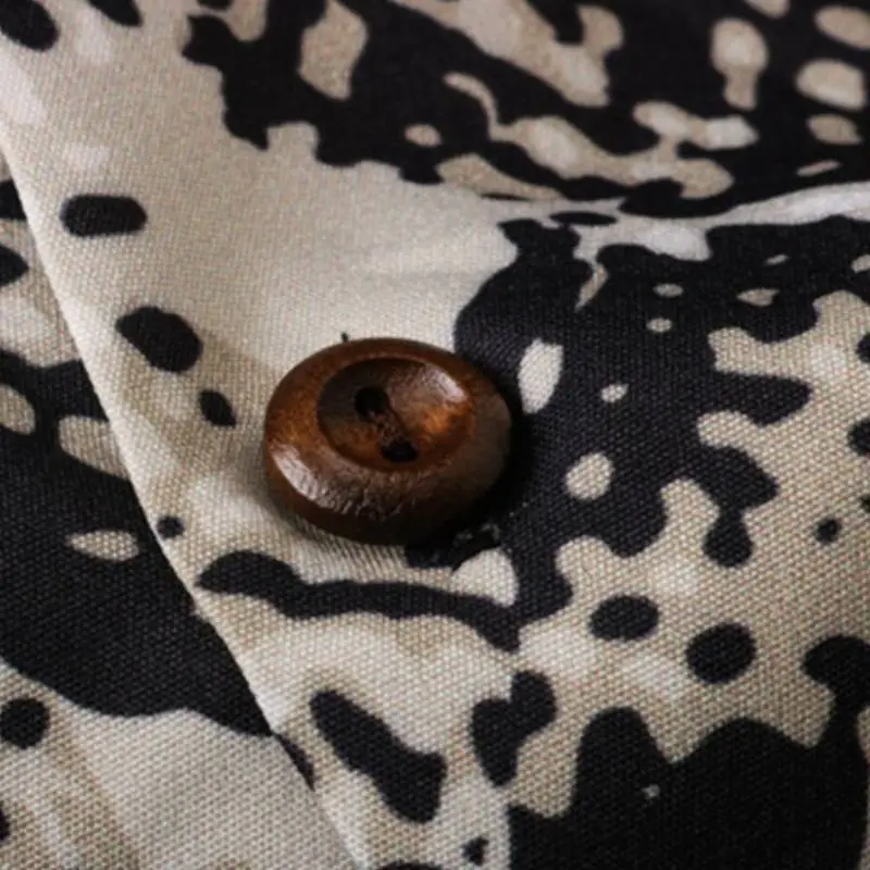 Street Hip Hop Casual Cardigan Snake Print Short Sleeved Shirt Swag OOTD-2