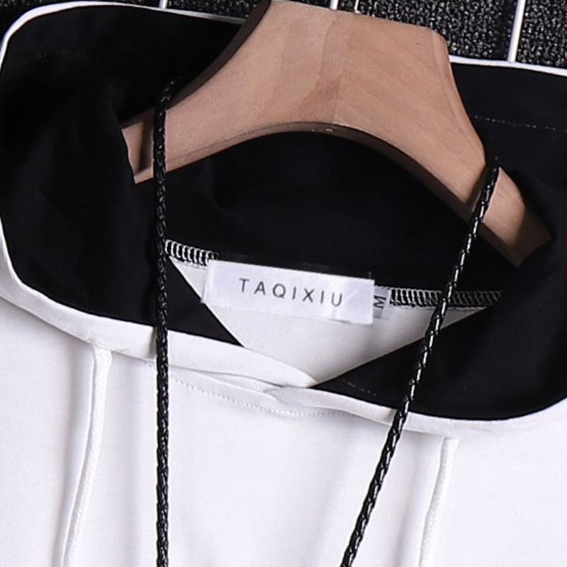 Fashion Hip Hop Short-sleeved Ribbon Hole T-shirt White L