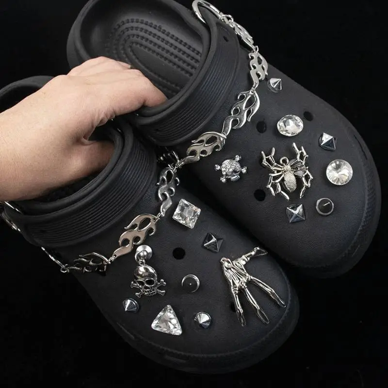 Punk Style Silver Claw Shoe Buckle Set-2