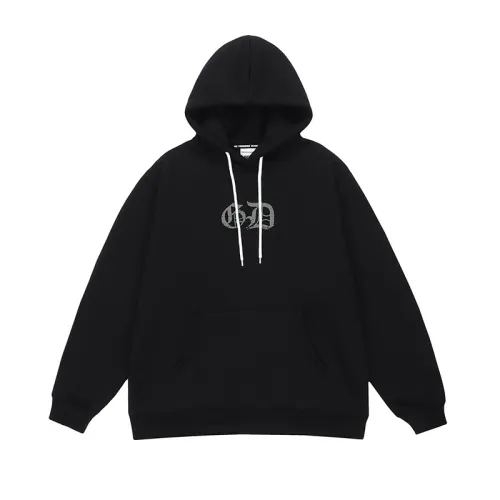 Gothic Letter Printing Fleece Hooded