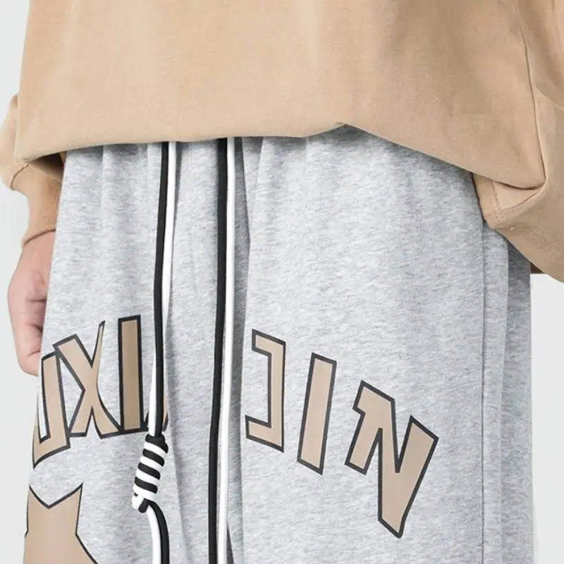 Casual Simple Drawstring Sweatpants-9