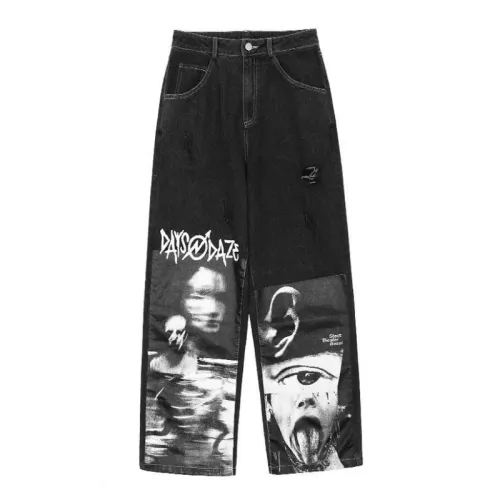 Hip Hop High Waist Wide Leg Pants