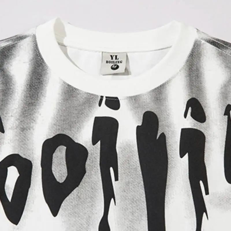 Retro Casual Mirror Image T Shirt-4