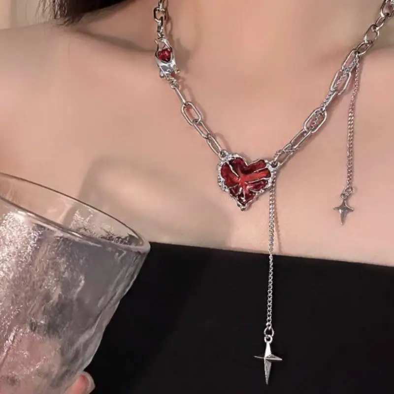 Versatile Hip Hop Heart Necklace Cubac-2