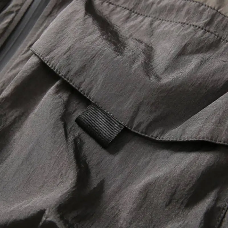 Multicolor Hooded Stitching Casual Jacket-3
