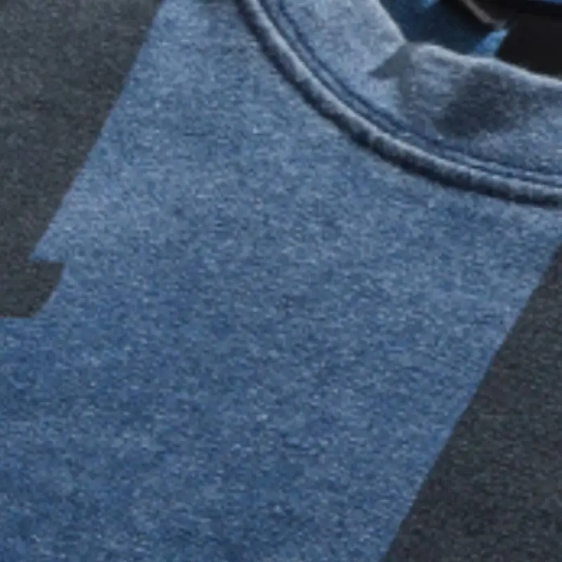 Retro Distressed Letter Print T Shirt-3