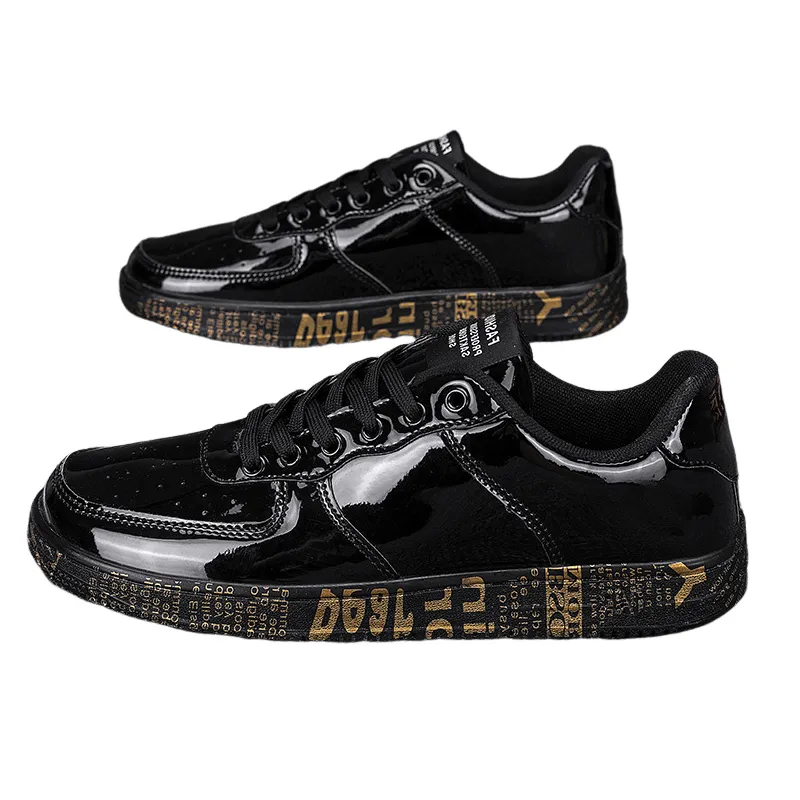 Trendy Casual Leather Skateboarding Shoes-12