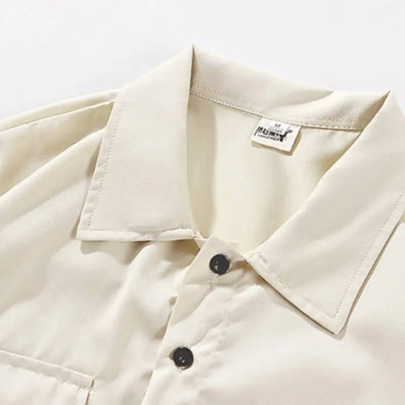 Trendy Retro Casual Versatile Short Sleeved Shirt-3