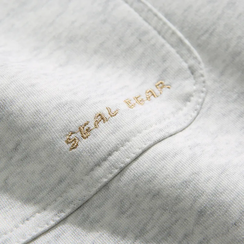 Solid Color Basic Embroidered Casual Pants-11