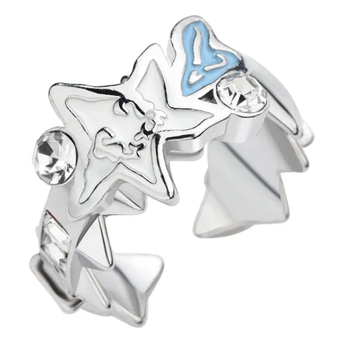 Rivet Melting Stars Open Ring