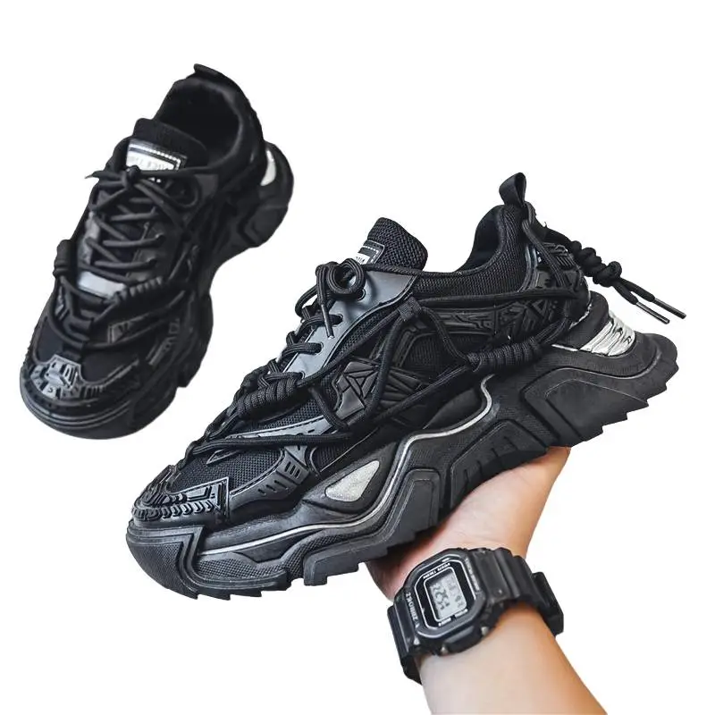 Breathable Inner Height Increase Thick soled Casual Running Trendy Shoes-10