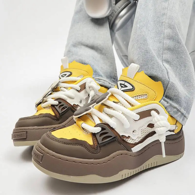 Versatile Retro Height Enhancing Sneakers-2
