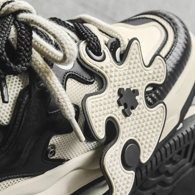 Retro Puzzle Design Casual Shoes-4