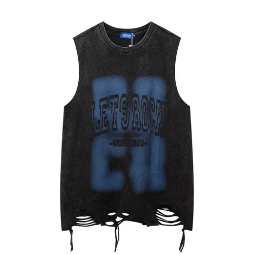 Trendy Loose Graffiti Vest