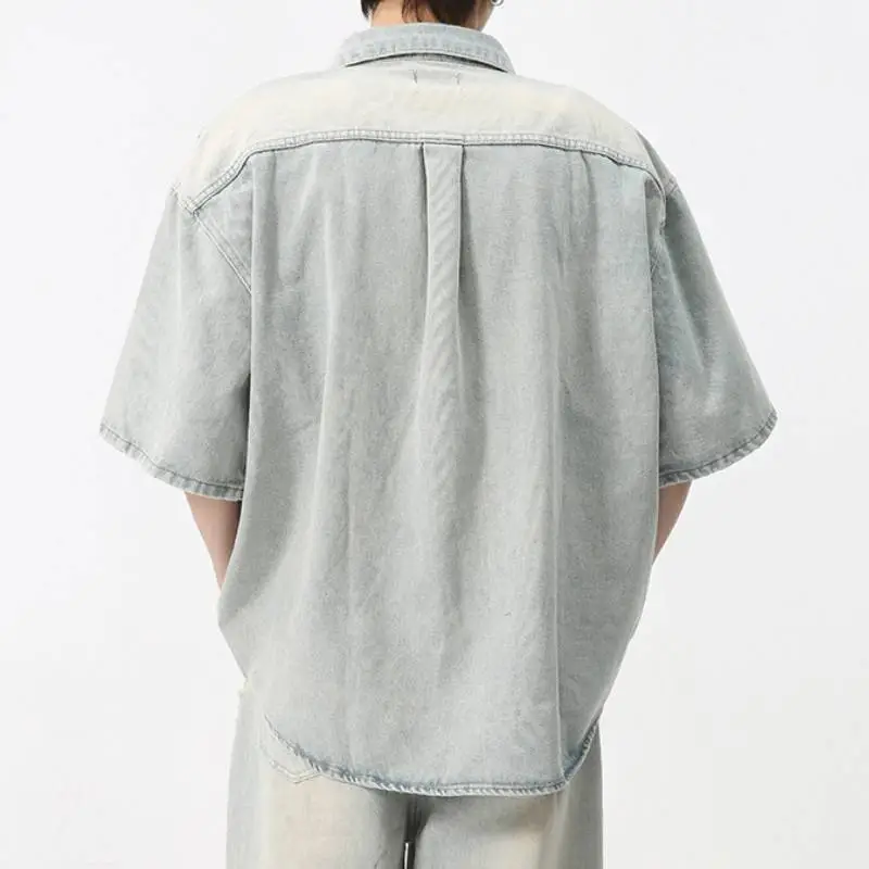 Trendy Washed Denim Suit-2