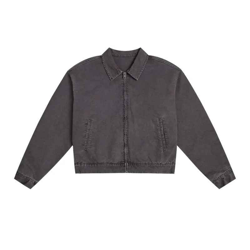 Trendy Loose Washed Old Jacket-0
