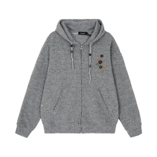 Button Design Hooded Jacket