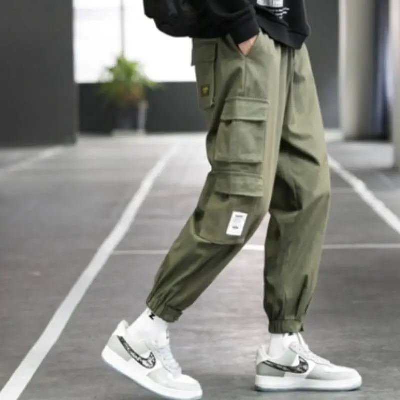 Plus Size Loose Multi pocket Pants-7