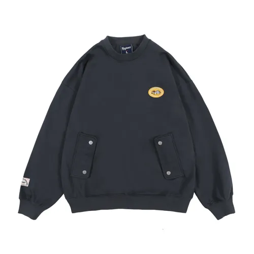 New Tide Brand High Street Shark Letter Embroidered Crewneck Sweatshir