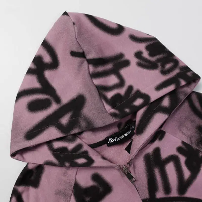 Tie Dye Hooded Embroidered Versatile Sweatshirt-3