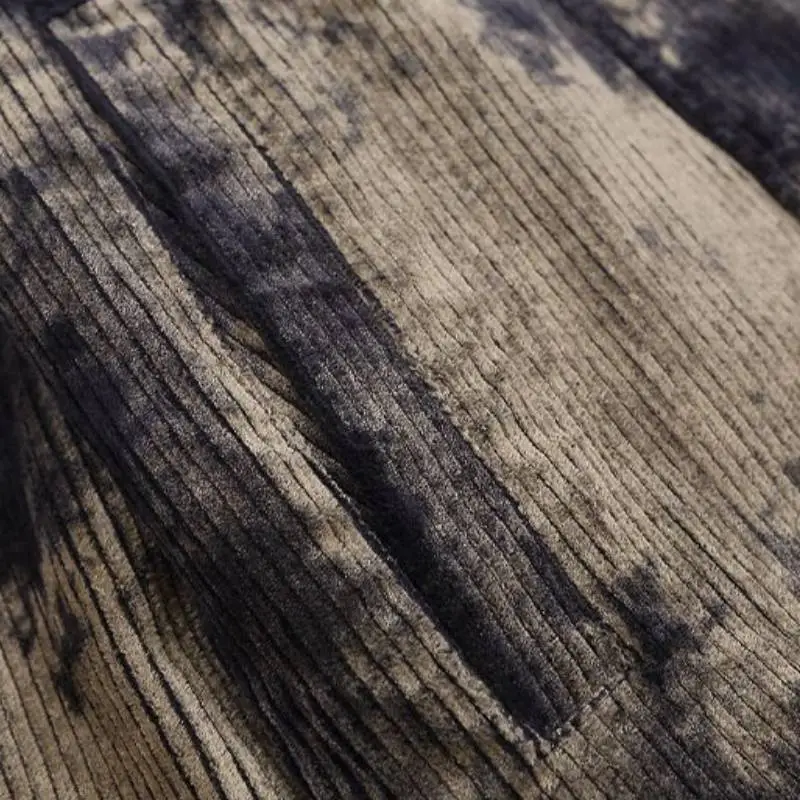 Tie Dye Gradient Retro Corduroy Jacket-6