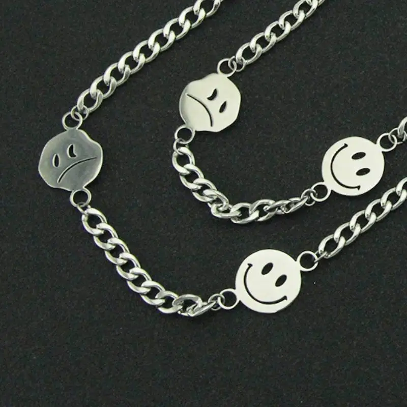 Smiley Cuban Necklace-2