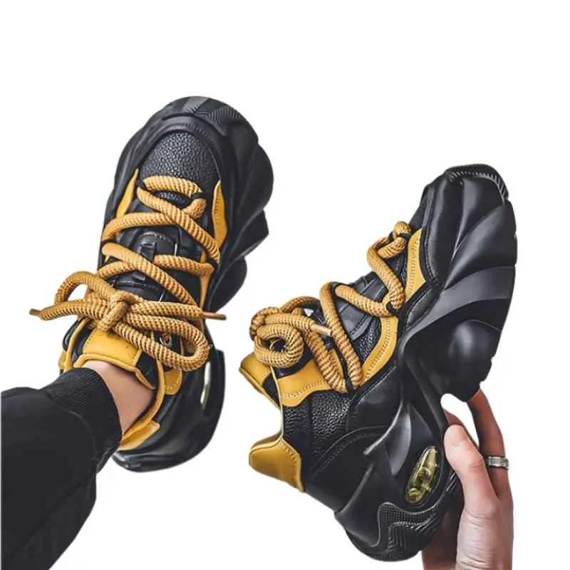 Niche Leather Breathable Sports Sneakers-8