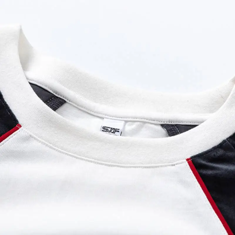 Retro Trendy Colorblock T Shirt-4