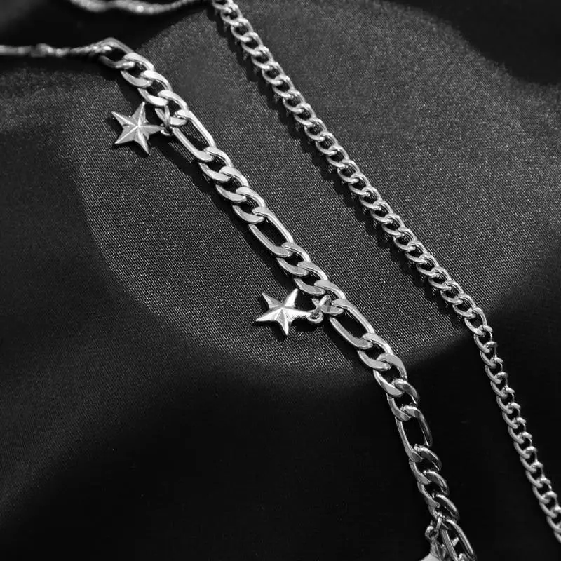 Five Pointed Star Pendant Necklace-4