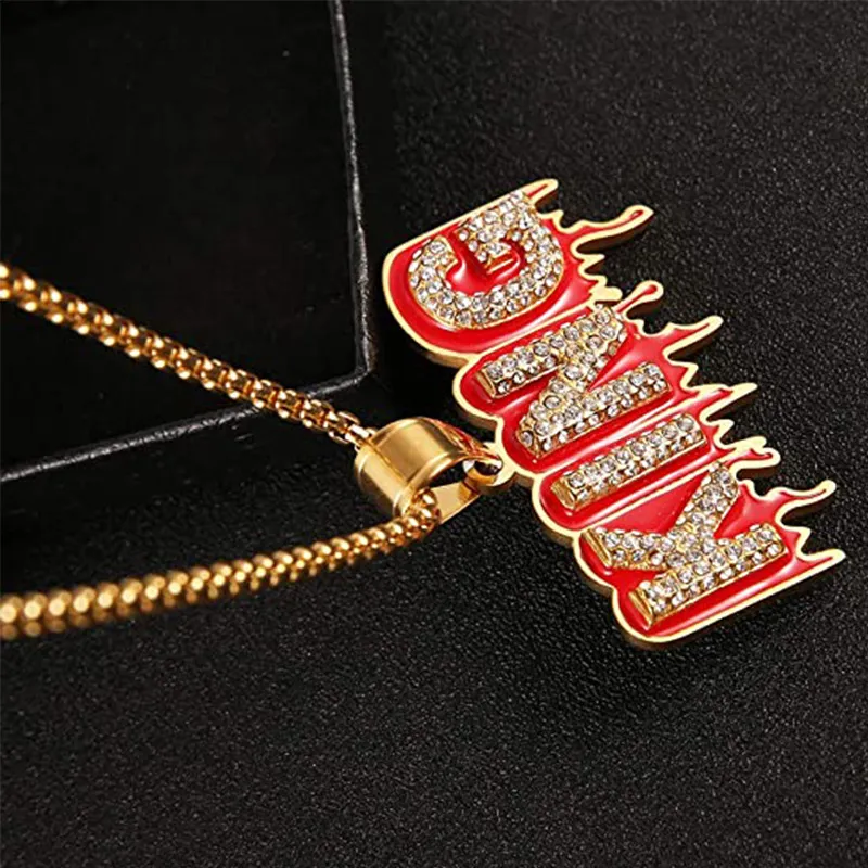 Hip Hop King Letter Pendant Necklace-1
