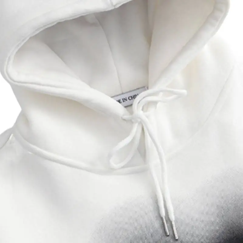 Letter Loose Casual Fleece lined Hoodie-3