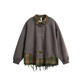 Fake Two Piece Splicing Casual Sweater